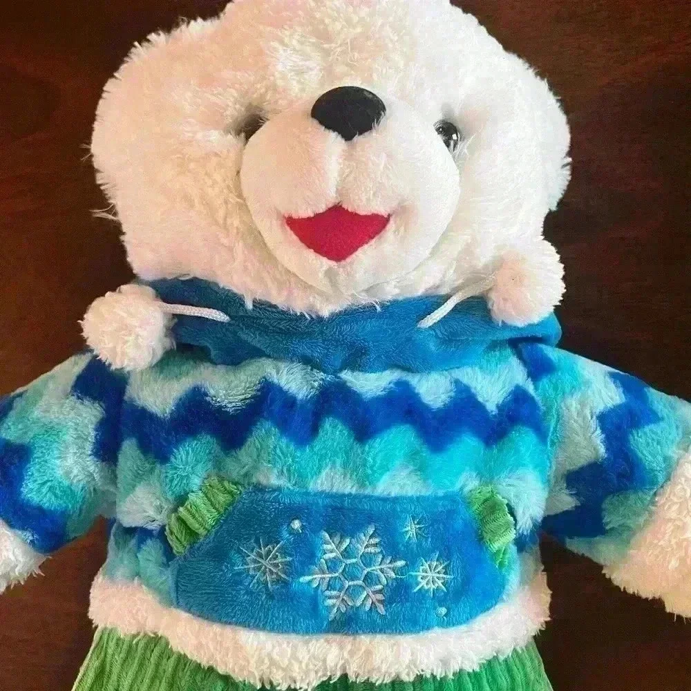 Lot Of 2. 2016 DanDee Christmas Snowflake Teddy Bear Plush Stuffed Animal Toy